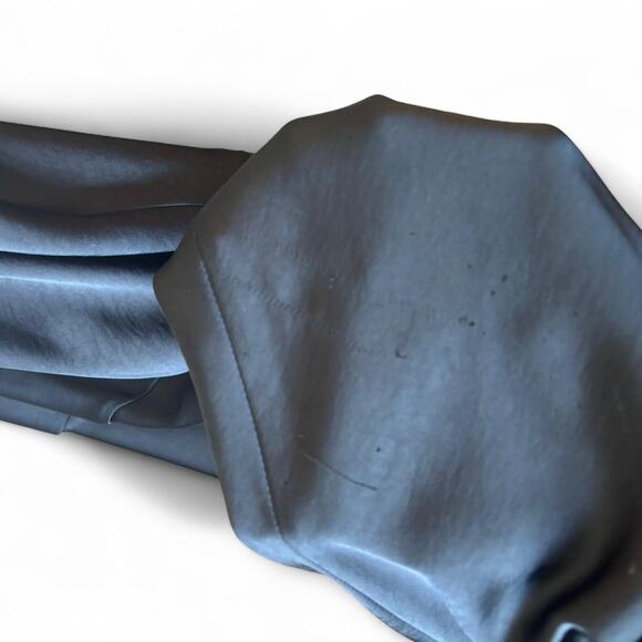 Ava & Viv Black Midi Slip Dress Satin-Look Cowl Neck XXL - Picture 6 of 8